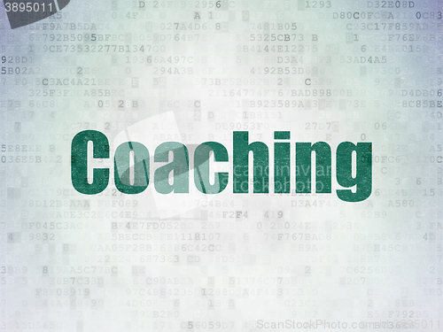 Image of Learning concept: Coaching on Digital Data Paper background