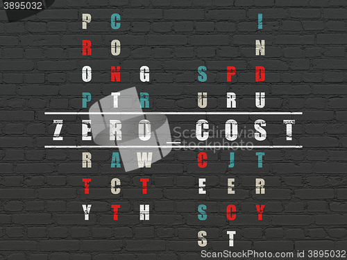 Image of Finance concept: Zero cost in Crossword Puzzle