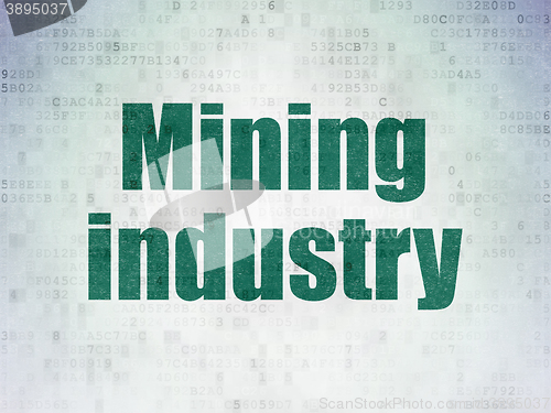 Image of Industry concept: Mining Industry on Digital Data Paper background