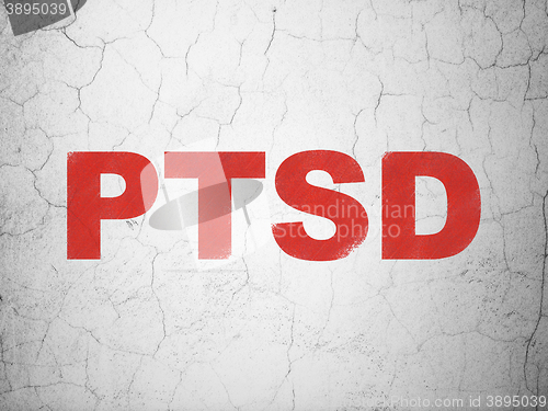 Image of Health concept: PTSD on wall background