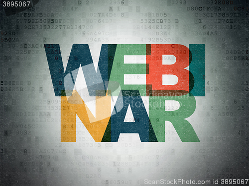 Image of Learning concept: Webinar on Digital Data Paper background