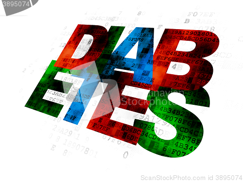 Image of Health concept: Diabetes on Digital background