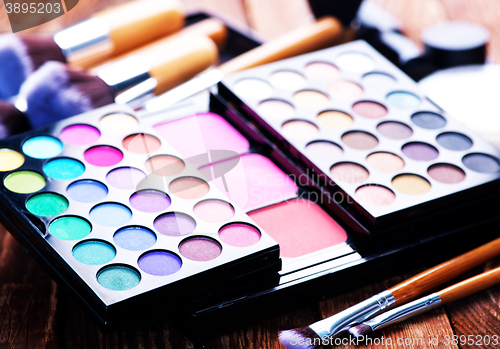 Image of Various makeup products 