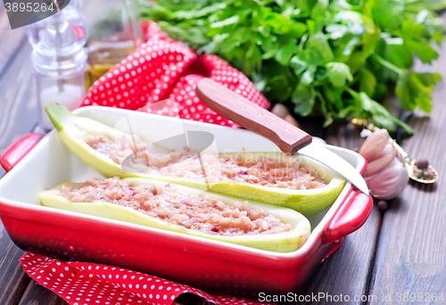 Image of marrow stuffed with meat