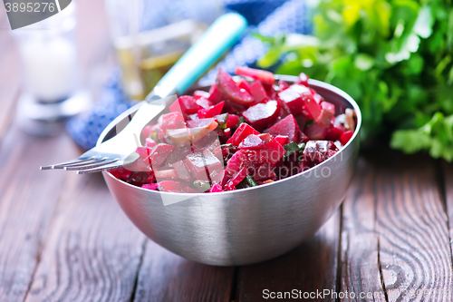 Image of salad with boiled beet