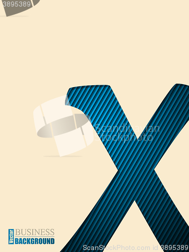 Image of Business brochure with striped X
