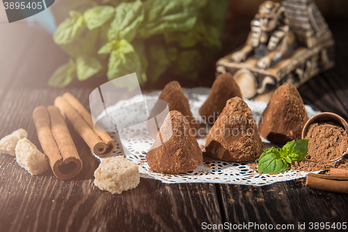 Image of pyramid shape chocolate candies