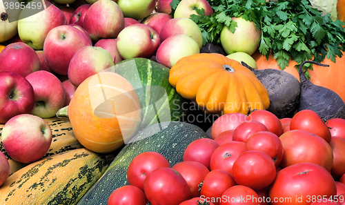 Image of Vegetable harvest is sold at the fair.