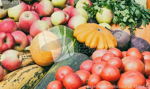 Image of Vegetable harvest is sold at the fair.