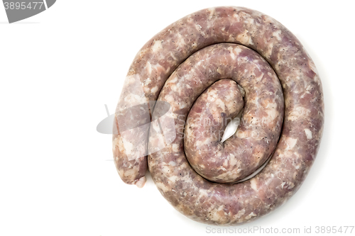 Image of Raw pork sausage is homemade.