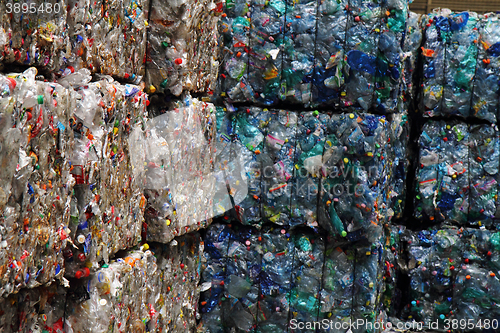 Image of plastic pet bottle garbage