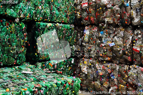 Image of plastic pet bottle garbage