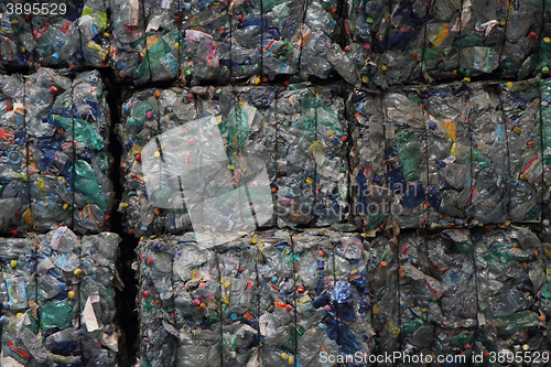 Image of plastic pet bottle garbage