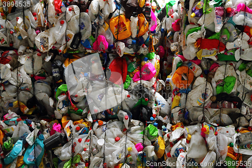 Image of plastic pet bottle garbage