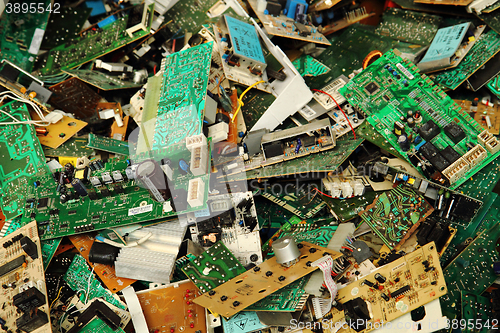 Image of electronic circuits garbage