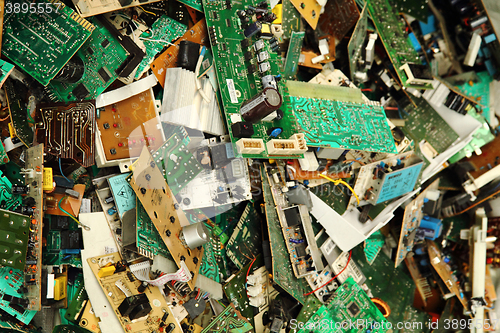 Image of electronic circuits garbage