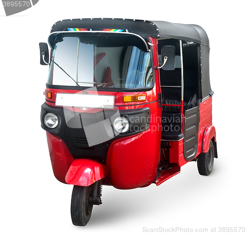 Image of Red tuk tuk