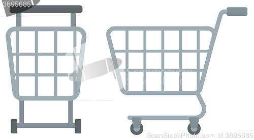 Image of Empty shopping carts.