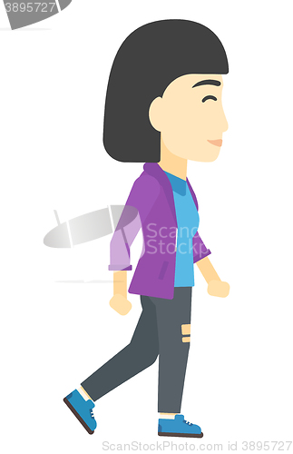 Image of Business woman walking