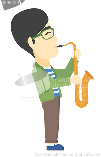 Image of Man playing saxophone.