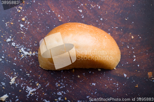 Image of fresh bread  on wooden