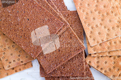 Image of crispy food on table crispbread