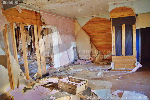 Image of destroyed house room ruins