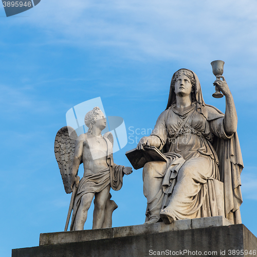 Image of Turin, Italy - January 2016: Faith Statue