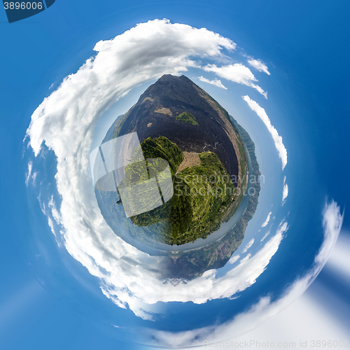 Image of Tiny green planet indonesia, Batur