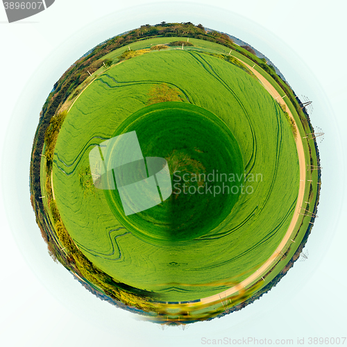 Image of Beautiful green sping rural planet