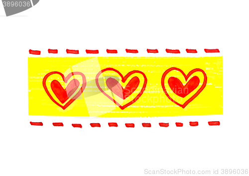 Image of Abstract bright hearts pattern