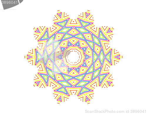 Image of Abstract color lines concentric pattern 