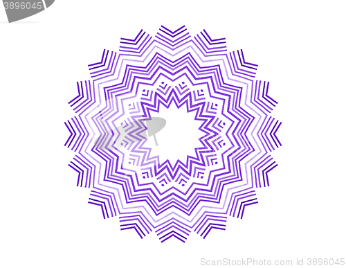 Image of Abstract concentric shape on white background 