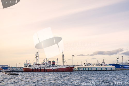 Image of Ships by the docks