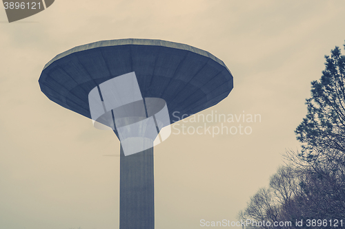 Image of Large water facility in cloudy weather