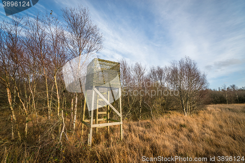 Image of Hunting tower with a ladder