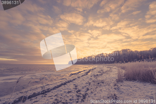 Image of Frozen sea in the morning sunrise