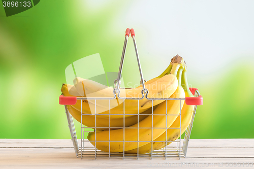 Image of Bananas in a shopping cart