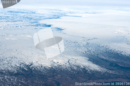 Image of Iceland landscape seen from above