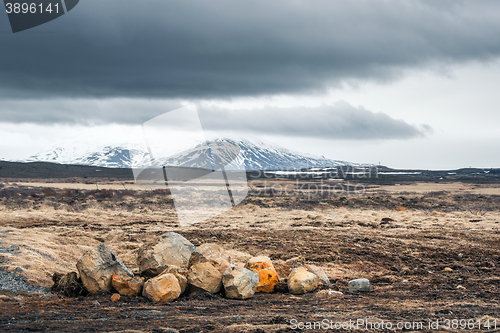 Image of Landscape with rocks and mountains