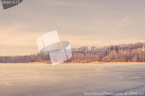 Image of Frozen lake in Scandinavia