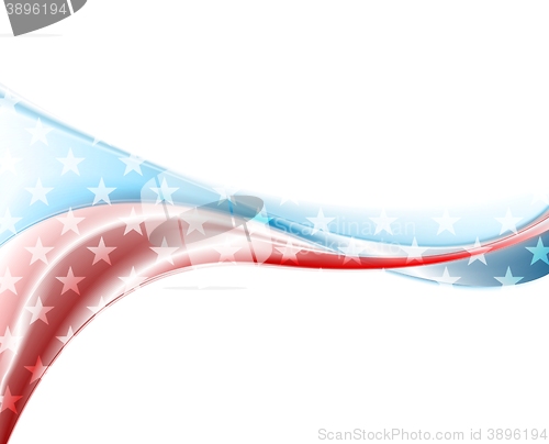 Image of Presidents Day abstract wavy USA colors background