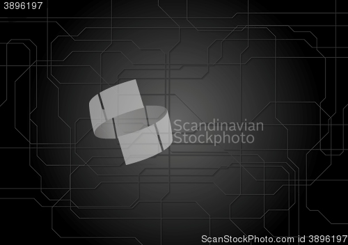 Image of Dark tech lines background