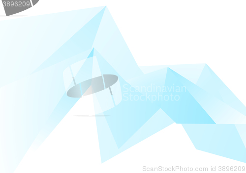 Image of Blue low poly triangles tech background