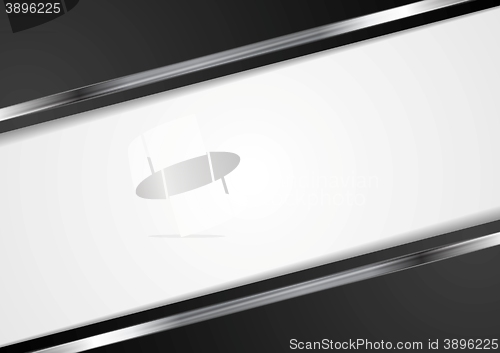 Image of Tech dark background with metallic stripes