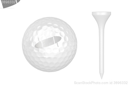 Image of Golf ball and tee