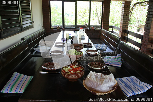 Image of Table ready for lunch