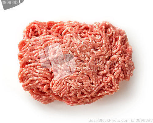 Image of fresh raw ground pork heap