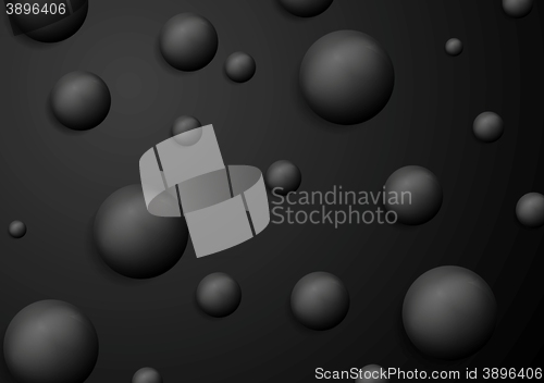 Image of Abstract black circle balls background