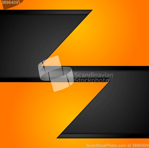 Image of Orange corporate tech background